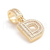 Brass Micro Pave Cubic Zirconia Pendants ZIRC-G165-13G-D-1