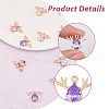 SUPERFINDINGS 12Pcs 3 Colors Brass Glass Rhinestone Pendants GLAA-FH0001-82-4