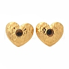 304 Stainless Steel Tiger Eye Stud Earrings EJEW-V016-03G-4