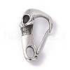 Non-Tarnish 304 Stainless Steel Push Gate Snap Keychain Clasps STAS-G290-01P-1