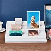 7-Slot Wooden Place Card Display Stands ODIS-WH0029-52D-5