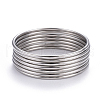 Non-Tarnish Fashion 304 Stainless Steel Buddhist Bangle Sets X-BJEW-L664-022A-P-8