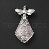 Natural Rose Quartz Pendants G-G870-02P-2