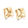 Brass Stud Earrings EJEW-N061-01G-1