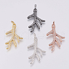 Brass Micro Pave Cubic Zirconia Pendants ZIRC-J019-12B-1