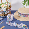 Polyester Rainbow Paillette Lace Ribbon DIY-WH0632-66B-5