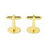 Rack Plating Brass Cuff Button KK-L151-10G-2