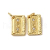 Brass Micro Pave Cubic Zirconia Pendants KK-P308-33G-1