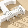 Multilayer C-Shaped 304 Stainless Steel Stud Earrings EJEW-Z098-28P-3