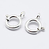 925 Sterling Silver Spring Ring Clasps STER-K167-076C-S-1