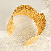 Europe and America Styles 304 Stainless Steel Hammered Cuff Bangles for Women WY5532-2-2