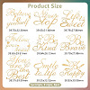 Olycraft 9Pcs 9 Styles Custom Carbon Steel Self-adhesive Picture Stickers DIY-OC0009-17B-2