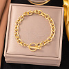 304 Stainless Steel Chain Bracelets for Women BJEW-Z106-03G-1