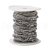 Tarnish Resistant Men's Jewelry Making 304 Stainless Steel Double Link Curb Chains CHS-A003C-1.2mm-3