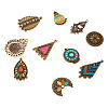 22Pcs 11 Style Tibetan Style Alloy Enamel Chandelier Components Links FIND-TA0001-83-12