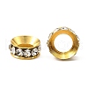 Brass Rhinestone Spacer Beads RSB301-G-3
