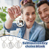 AHADERMAKER 9Pcs 3 Styles Alloy Sublimation Blanks Keychains AJEW-GA0007-45-6