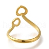 Ion Plating(IP) 304 Stainless Steel Cuff Rings for Women RJEW-U017-27G-3