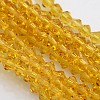Bicone Glass Beads Strands X-EGLA-P016-4mm-07-1