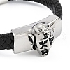 Braided Microfiber Leather Cord Bracelets BJEW-P328-16AS-02-2