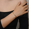 Natural Chalcedony & Glass Round Beaded Bracelets KY9954-2-2