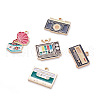 Craftdady 20Pcs 5 Style Zinc Alloy Enamel Pendants ENAM-CD0001-19-2