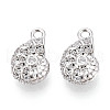 Brass Micro Pave Clear Cubic Zirconia Charms KK-N267-22P-1