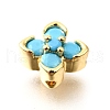 Brass Micro Pave Cubic Zirconia Beads KK-D356-03B-G-2