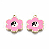 Rack Plating Alloy Enamel Pendants ENAM-T014-01C-RS-1