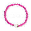 Glass Seed Bead & Imitation Pearl Stretch Bracelets for Women YV3713-5