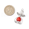 Acrylic & Plastic Imitation Pearl & Alloy Pendants PALLOY-JF03438-2