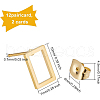BENECREAT 24Pair 2 Cards Hollow Rectangle 304 Stainless Steel Stud Earrings for Girl Women EJEW-BC0001-09-2