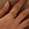 Geometric Eye Hollow Women's Stainless Steel Cuff Rings VH0887-2