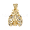 Brass Micro Pave Cubic Zirconia Pendants KK-A260-07E-G-1
