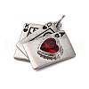 Brass Micro Pave Cubic Zirconia Pendants KK-P308-80P-2