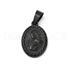 Ion Plating(IP) 201 Stainless Steel Pendants STAS-O111-05B-1