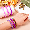6Pcs 6 Styles 8mm Glass Round Beaded Stretch Bracelet Sets BJEW-TAC0022-15