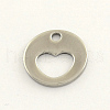 Tarnish Resistant 304 Stainless Steel Flat Round Charms STAS-R063-04-1