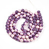 Transparent Baking Painted Glass Beads Strands DGLA-N009-10mm-04-3