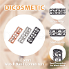 DICOSMETIC 12Pcs 3 Colors Alloy Micro Pave Clear Cubic Zirconia Multi-Strand Links FIND-DC0004-49-5