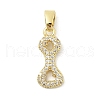 Brass Micro Pave Cubic Zirconia Pendants ZIRC-C012-01G-09-1