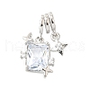 Brass Micro Pave Cubic Zirconia Pendants KK-V008-28P-1