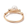 Mother's Day Jewellery Round Natural Cultured Freshwater Pearl Finger Rings RJEW-JR00698-4