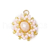Seed Beads Beaded Charms PALLOY-MZ00273-2