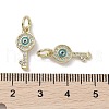 Real 18K Gold Plated Brass Micro Pave Cubic Zirconia Pendants KK-L209-068G-01-3