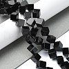 Natural Black Onyx Beads Strands G-C135-D02-03-2