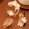 Ginkgo Leaf Alloy Cuff Bangles & Stud Earrings Sets FS-WGAE903-01-3