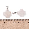 Natural Rose Quartz Pendants X-G-K359-02P-07-3