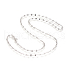 Rhodium Plated 925 Sterling Silver Link Chain Necklaces STER-L059-09P-2