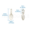 Tibetan Style Alloy Glue-on Flat Pad Bails PALLOY-TA0001-27-7